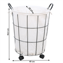 Szennyeskosár, fekete/fehér, KRAMEL