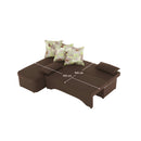 Sarokülőgarnitúra, barna mix, POLARIS NEW