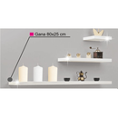 Polc, fehér fényes, 80x25, GANA FY 11044-4