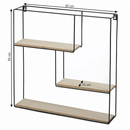 Polc, természetes/fekete, DESIO TYP 1