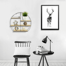 Polc, természetes/fekete, DESIO TYP 2