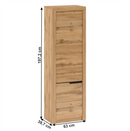 Polcos szekrény V1,  wotan tölgy, balos, TORONTA