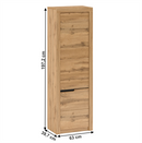 Polcos szekrény V2,  wotan tölgy, jobbos, TORONTA