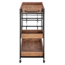 Tálalókocsi, sötét tölgy/fekete, PORTIS