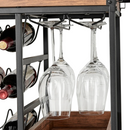 Tálalókocsi, sötét tölgy/fekete, PORTIS