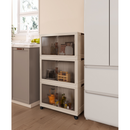 Összecsukható szekrény, fehér/barna, műanyag, POSA TYP 2