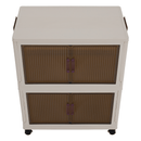 Összecsukható szekrény, fehér/barna, műanyag, POSA TYP 1