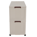 Összecsukható szekrény, fehér/barna, műanyag, POSA TYP 1