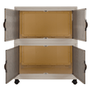 Összecsukható szekrény, fehér/barna, műanyag, POSA TYP 1