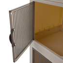 Összecsukható szekrény, fehér/barna, műanyag, POSA TYP 1