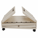 Összecsukható szekrény, fehér/barna, műanyag, POSA TYP 1