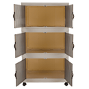 Összecsukható szekrény, fehér/barna, műanyag, POSA TYP 2