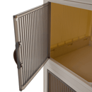 Összecsukható szekrény, fehér/barna, műanyag, POSA TYP 2