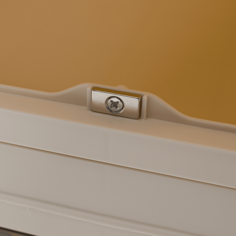 Összecsukható szekrény, fehér/barna, műanyag, POSA TYP 2