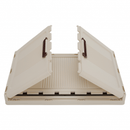 Összecsukható szekrény, fehér/barna, műanyag, POSA TYP 2