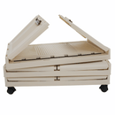 Összecsukható szekrény, fehér/barna, műanyag, POSA TYP 2