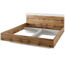 Dupla ágy, 160x200, tölgy wotan/fehér, GABRIELA