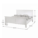 Ágy, fehér, 180x200, PARIS 76703