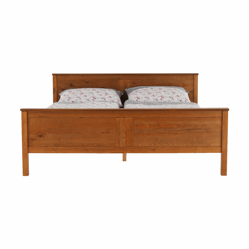 Ágy, tűnyalábos fenyőfa tölgy árnyalatban, 180x200, PROVO