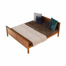 Ágy, tűnyalábos fenyőfa tölgy árnyalatban, 180x200, PROVO NEW