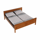 Ágy, tűnyalábos fenyőfa tölgy árnyalatban, 160x200, PROVO