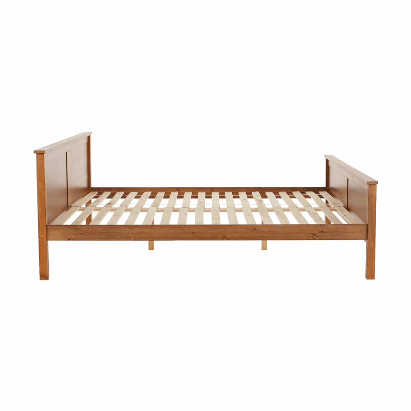 Ágy, tűnyalábos fenyőfa tölgy árnyalatban, 180x200, PROVO