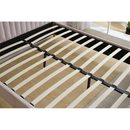 Ágy, rózsaszín/króm arany matt, 180x200, KAISA