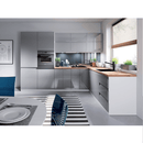 Élelmiszer szekrény, fehér/szürke extra magasfényű, jobbos, AURORA D40SP