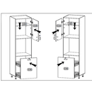 Élelmiszer szekrény, fehér/szürke extra magasfényű, jobb, AURORA D60P