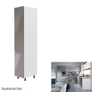 Élelmiszer szekrény, fehér/szürke extra magasfényű, balos, AURORA D40SP