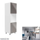 Élelmiszer szekrény, fehér/szürke extra magasfényű, jobb, AURORA D60P