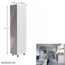 Élelmiszer szekrény, fehér/szürke extra magasfényű, balos, AURORA D40SP