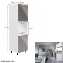 Élelmiszer szekrény, fehér/szürke extra magasfényű, jobb, AURORA D60P