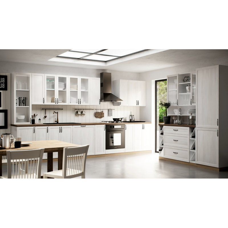 Kombinált felsőszekrény, fehér/sosna északi, ROYAL K120