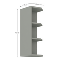 sarokszekrény polcokkal, felső, szürke, PRADO 30 G ZAK-72