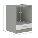 Alsószekrény, fehér magasfényű, PRADO 60 DG BB