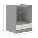 Alsószekrény, fehér magasfényű, PRADO 60 DG BB