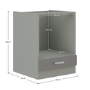 alsószekrény, szürke magas fényezéssel, PRADO 60 DG BB