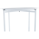 Konzolasztal Kör alakú kerekeken, fehér, DERIN