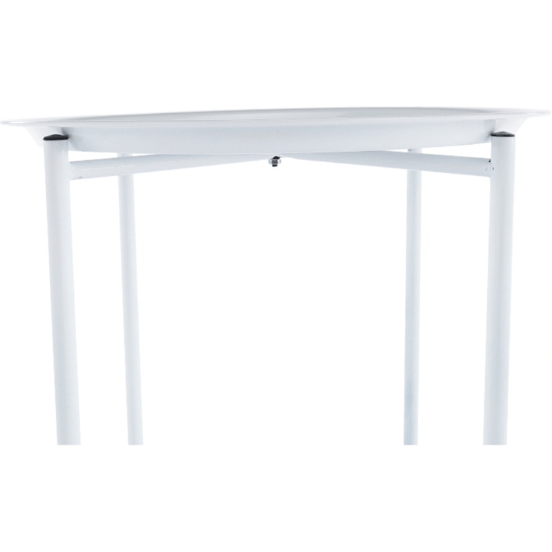 Konzolasztal Kör alakú kerekeken, fehér, DERIN