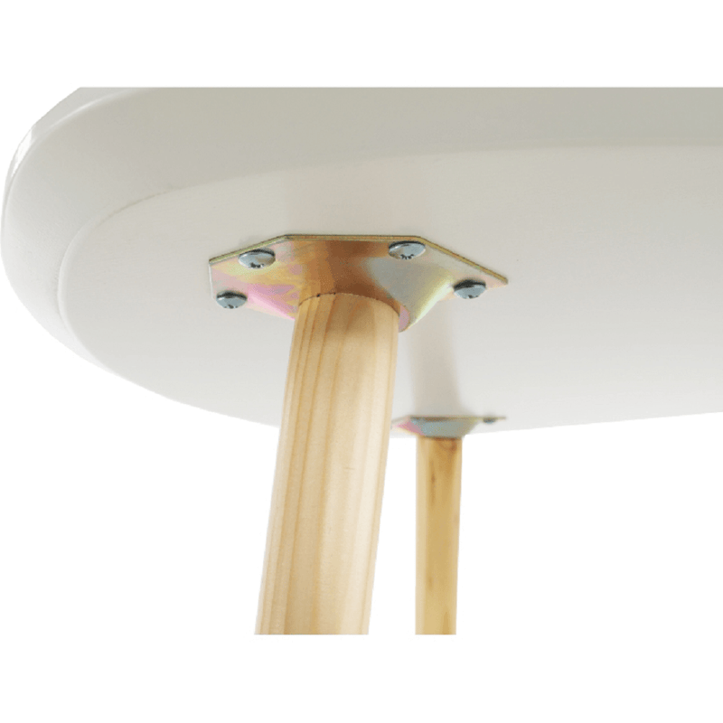 Konzolasztal, fehér/természetes fa TAVAS