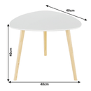 Konzolasztal, fehér/természetes fa TAVAS