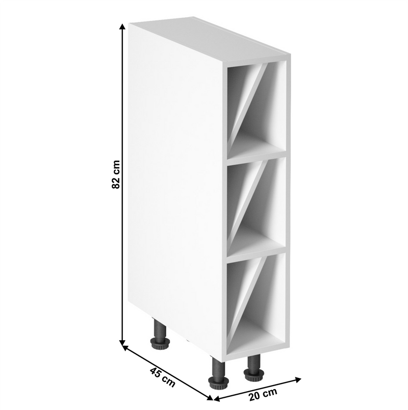 alsószekrény D20W, fehér, PROVANCE