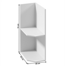 alsószekrény két polccal D25PZ, balos, fehér, PROVANCE