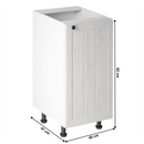 alsószekrény D40, jobbos, fehér/sosna andersen, PROVANCE