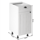 Alsószekrény fiókkal D40S1, fehér/sosna andersen, bal, PROVANCE