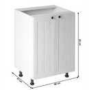 Alsószekrény ajtóval D60, fehér/sosna andersen, PROVANCE