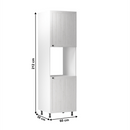 Élelmiszer szekrény D60P, fehér/sosna andersen, jobbos, PROVANCE