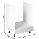 alsószekrény a beépíthető készülékek számára D60ZK, fehér, PROVANCE