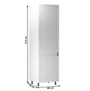 Szekrény a beépíthető hűtő számára D60ZL, balos, fehér/sosna Andersen, PROVANCE